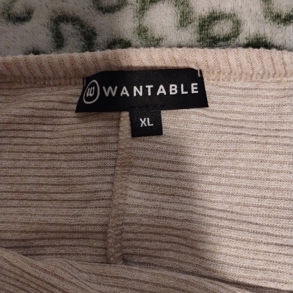 Wantable Brand Brushed Rib Intermingle Dolman Top in Oatmeal Color XL - Picture 2 of 6